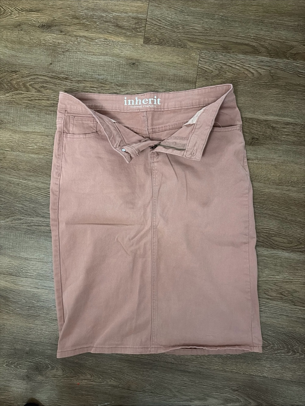 Inherit Rose Pink Denim Pencil Skirt 11/12 Regular